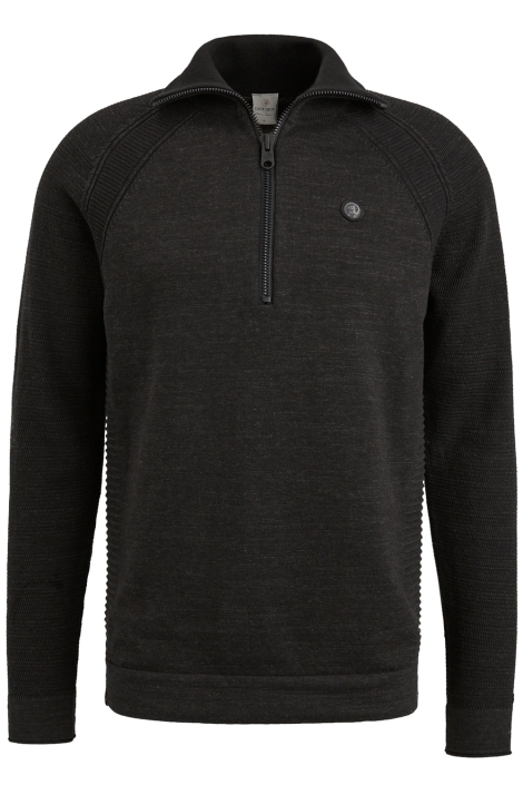 Cast Iron half zip collar cotton heather pla
